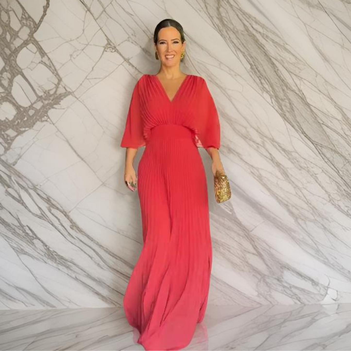 Clary™ | Raffinerad plisserad klänning