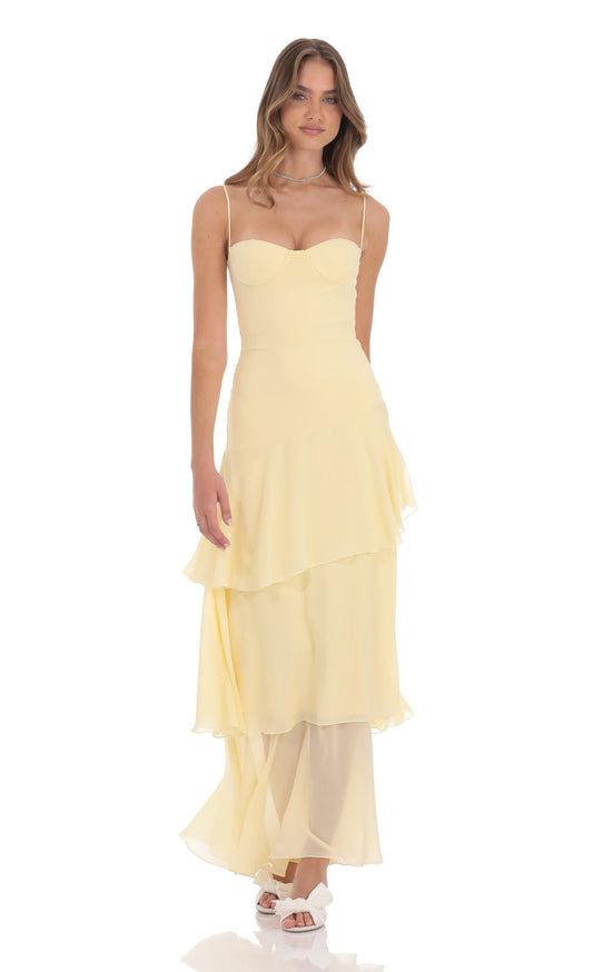Molly - Long Ruffle Maxi Dress