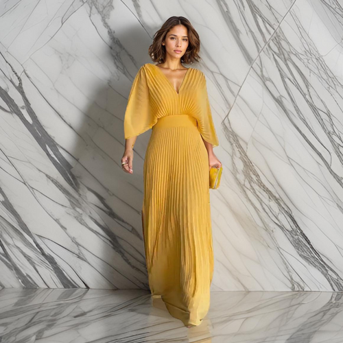 Clary™ | Raffinerad plisserad klänning