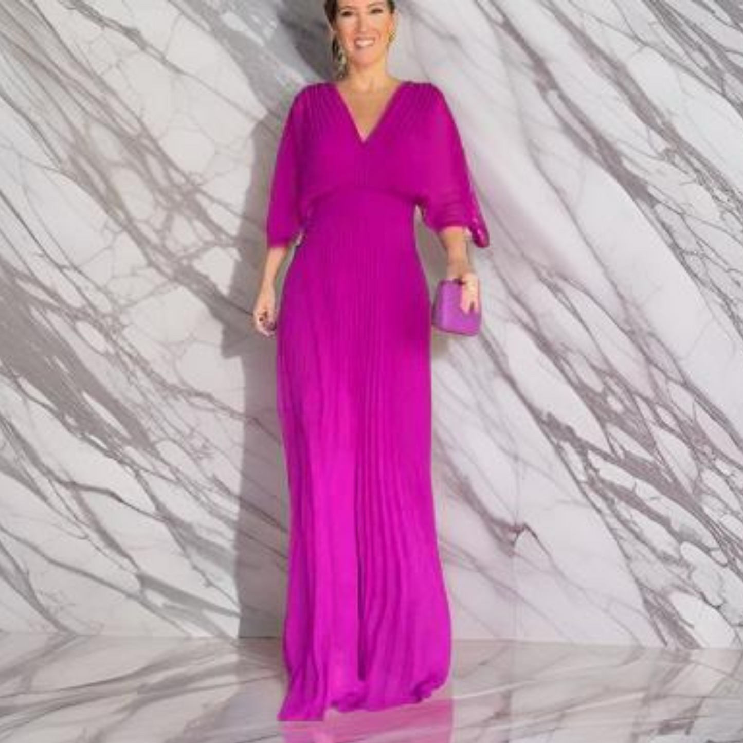 Clary™ | Raffinerad plisserad klänning