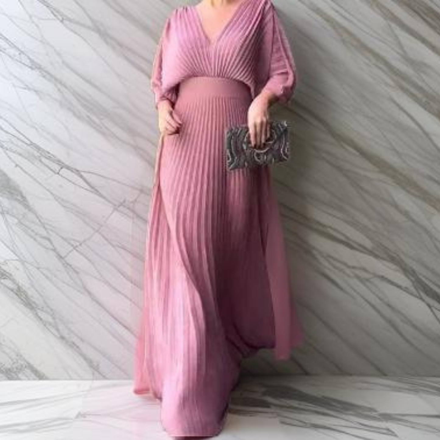 Clary™ | Raffinerad plisserad klänning